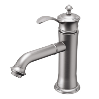 Karran Vineyard KBF470 Single-Handle Single Hole Basin Bathroom Faucet with Matching Pop-up Drain in Stainless Steel
