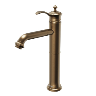 Karran Vineyard KBF472 Single-Handle Single Hole Vessel Bathroom Faucet with Matching Pop-up Drain in Brushed Copper