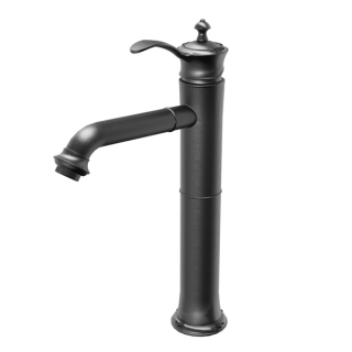 Karran Vineyard KBF472 Single-Handle Single Hole Vessel Bathroom Faucet with Matching Pop-up Drain in Gunmetal Grey