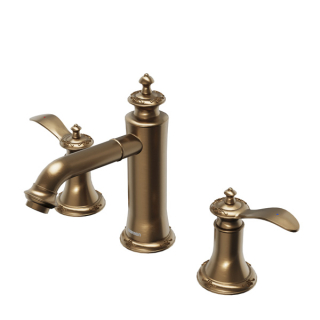 Karran Vineyard KBF474 2-Handle Three Hole Widespread Bathroom Faucet with Matching Pop-up Drain in Brushed Copper
