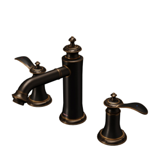 Karran Vineyard KBF474 2-Handle Three Hole Widespread Bathroom Faucet with Matching Pop-up Drain in Oil Rubbed Bronze