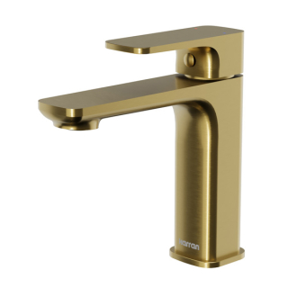 Karran Venda KBF510 Single-Handle Single Hole Basin Bathroom Faucet with Matching Pop-up Drain in Brushed Gold