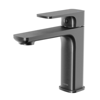 Karran Venda KBF510 Single-Handle Single Hole Basin Bathroom Faucet with Matching Pop-up Drain in Gunmetal Grey