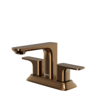 Karran Venda KBF516 2-Handle Two Hole Centerset Faucet Bathroom Faucet with Matching Pop-up Drain in Brushed Copper