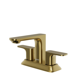 Karran Venda KBF516 2-Handle Two Hole Centerset Faucet Bathroom Faucet with Matching Pop-up Drain in Brushed Gold
