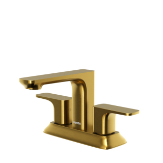 Karran Venda KBF516 2-Handle Two Hole Centerset Faucet Bathroom Faucet with Matching Pop-up Drain in Gold