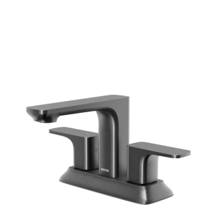 Karran Venda KBF516 2-Handle Two Hole Centerset Faucet Bathroom Faucet with Matching Pop-up Drain in Gunmetal Grey