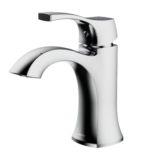 Karran Randburg KBF520 Single-Handle Single Hole Basin Bathroom Faucet with Matching Pop-up Drain in Chrome