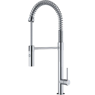 Bluffton Single-Handle Pull-Down Sprayer Kitchen Faucet in Chrome