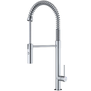 Bluffton Single-Handle Pull-Down Sprayer Kitchen Faucet in Stainless Steel