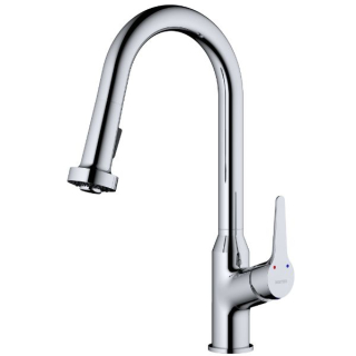 Dockton Single-Handle Pull-Down Sprayer Kitchen Faucet in Chrome