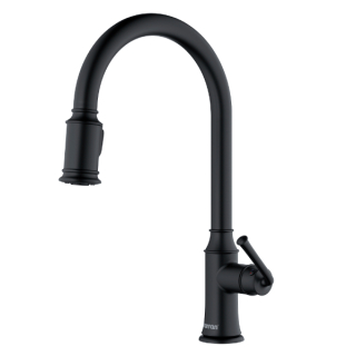 Auburn One-Handle Pull Down Dual Function Sprayer Kitchen Faucet in Matte Black