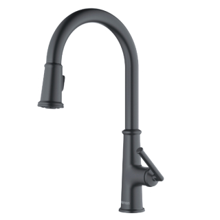 Elwood One-Handle Pull Down Dual Function Sprayer Kitchen Faucet in Gunmetal Grey