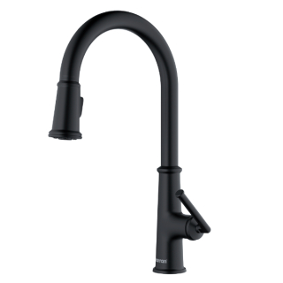 Elwood One-Handle Pull Down Dual Function Sprayer Kitchen Faucet in Matte Black