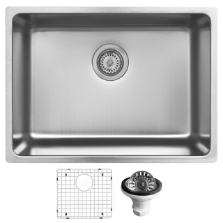 23" Undermount Single Bowl Stainless Steel Kitchen Sink