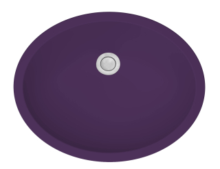 19" Seamless Undermount Quartz Vanity Sink-Purple