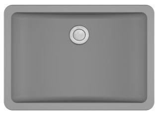 Karran 20' x 14" Seamless Undermount Quartz Vanity Sink-Grey