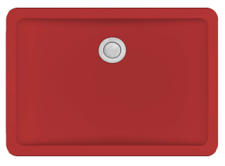 Karran 20' x 14" Seamless Undermount Quartz Vanity Sink-Red