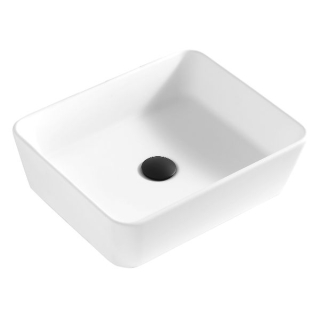 Karran Quattro QM172 Matte White Acrylic 18" Rectangular Bathroom Vessel Sink