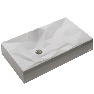 Karran Diamond SQS400 Quartz 28" Bathroom Vessel Sink in Grey