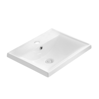 Valera 21" Top Mount Vitreous China Bathroom Sink in White with Overflow Drain